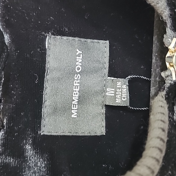 Members Only Velvet Button Down Full Zip Women's Jacket Black Size M - Picture 7 of 8